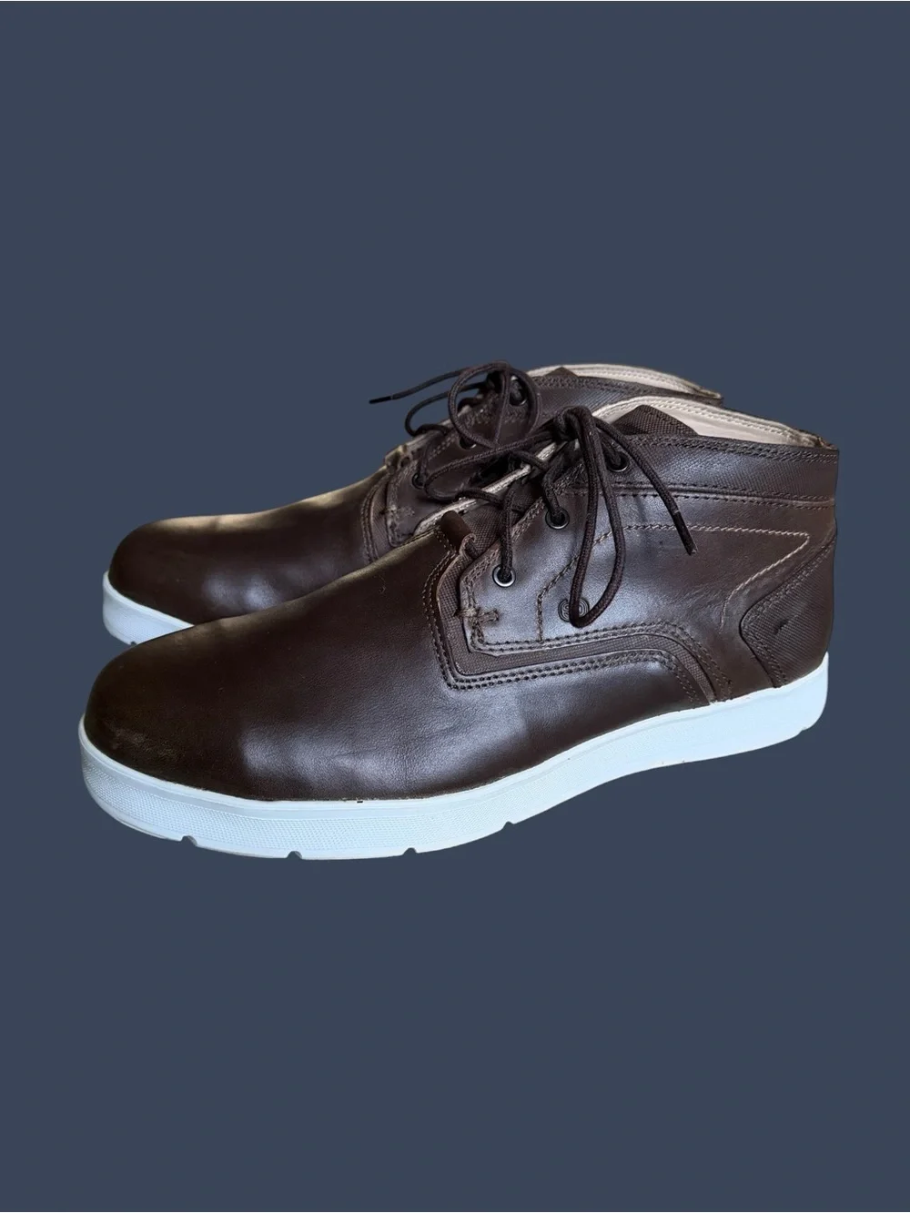 Redwing Cross Lite Brown Leather Safety Toe Chukka Boots Size 11.5 Heritage